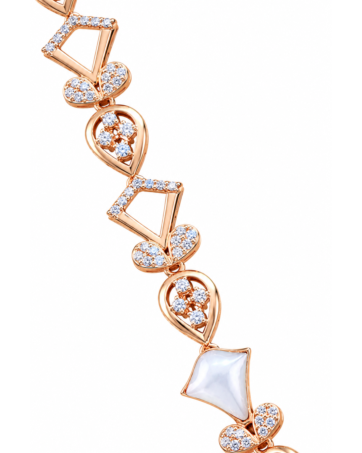 Fancy Stone Studded 18KT Gold Necklace Set