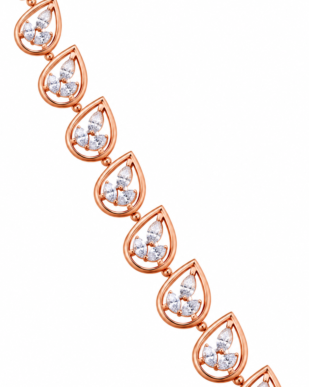 Fancy Stone Studded 18KT Gold Necklace Set