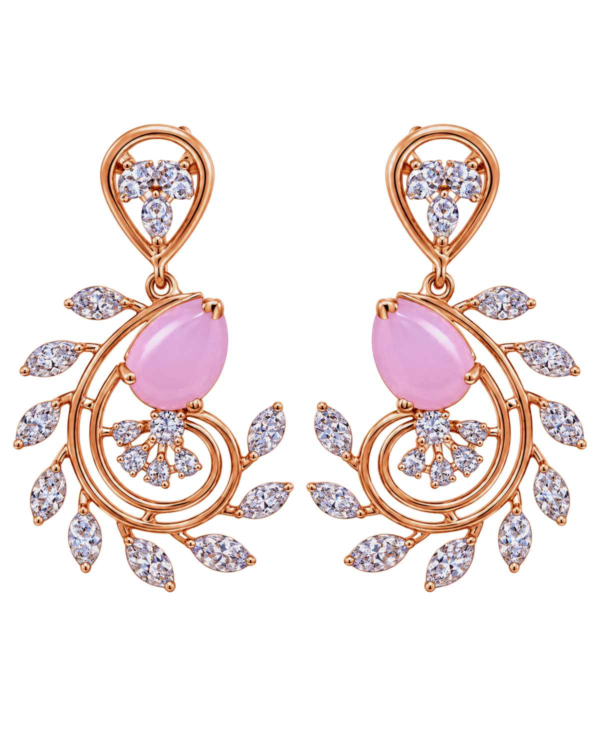 Fancy Stone Studded 18KT Gold Necklace Set