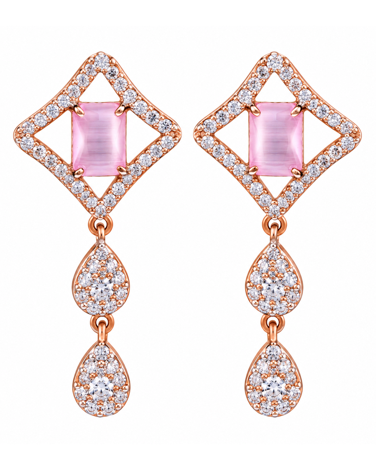 Fancy Stone Studded 18KT Gold Necklace Set