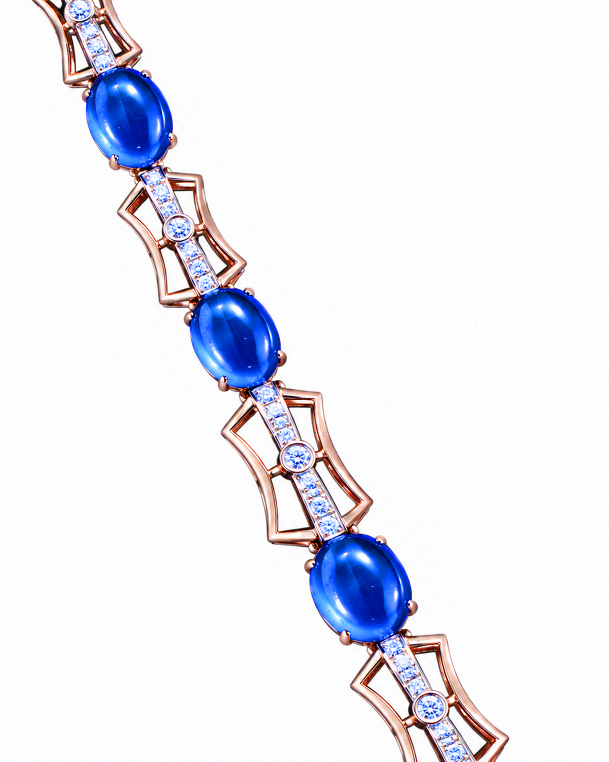 Fancy Stone Studded 18KT Gold Necklace Set