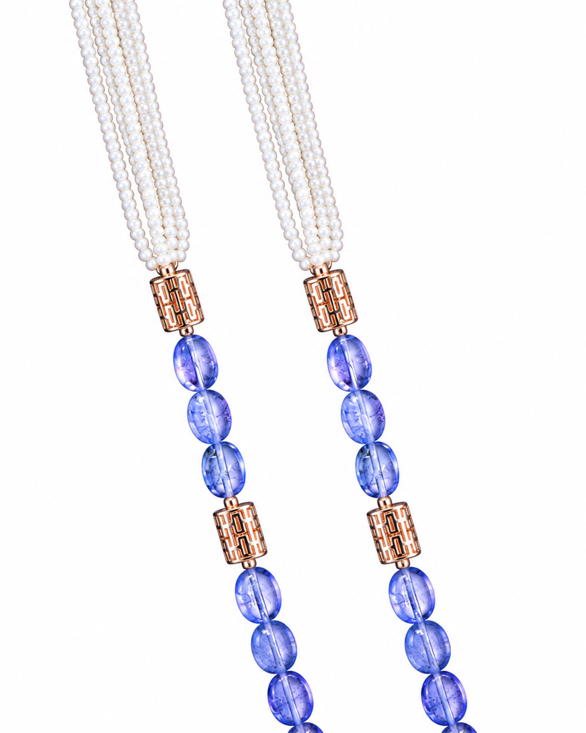 Fancy Stone Studded 18KT Gold Necklace Set