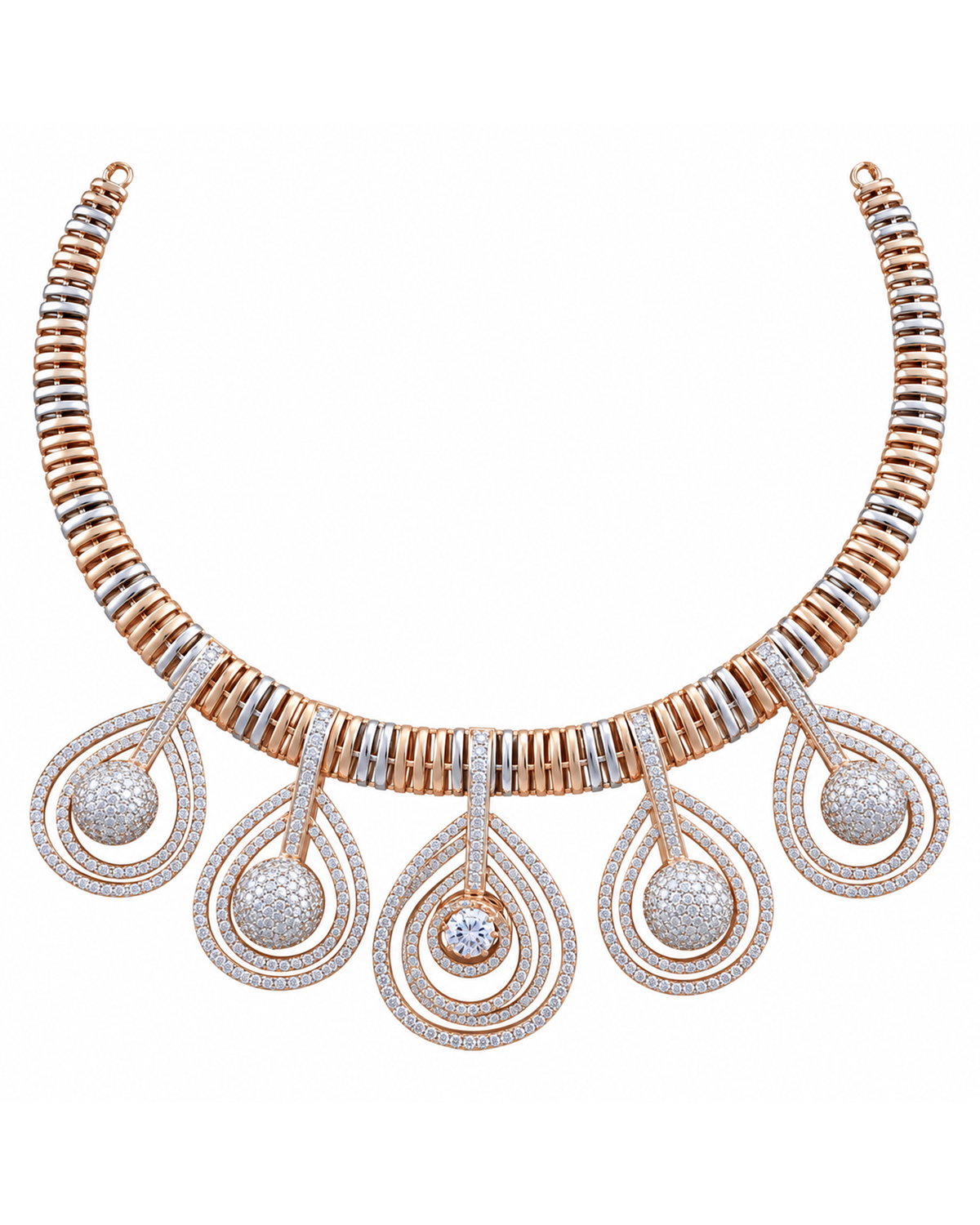 Fancy 18KT Gold Necklace Set