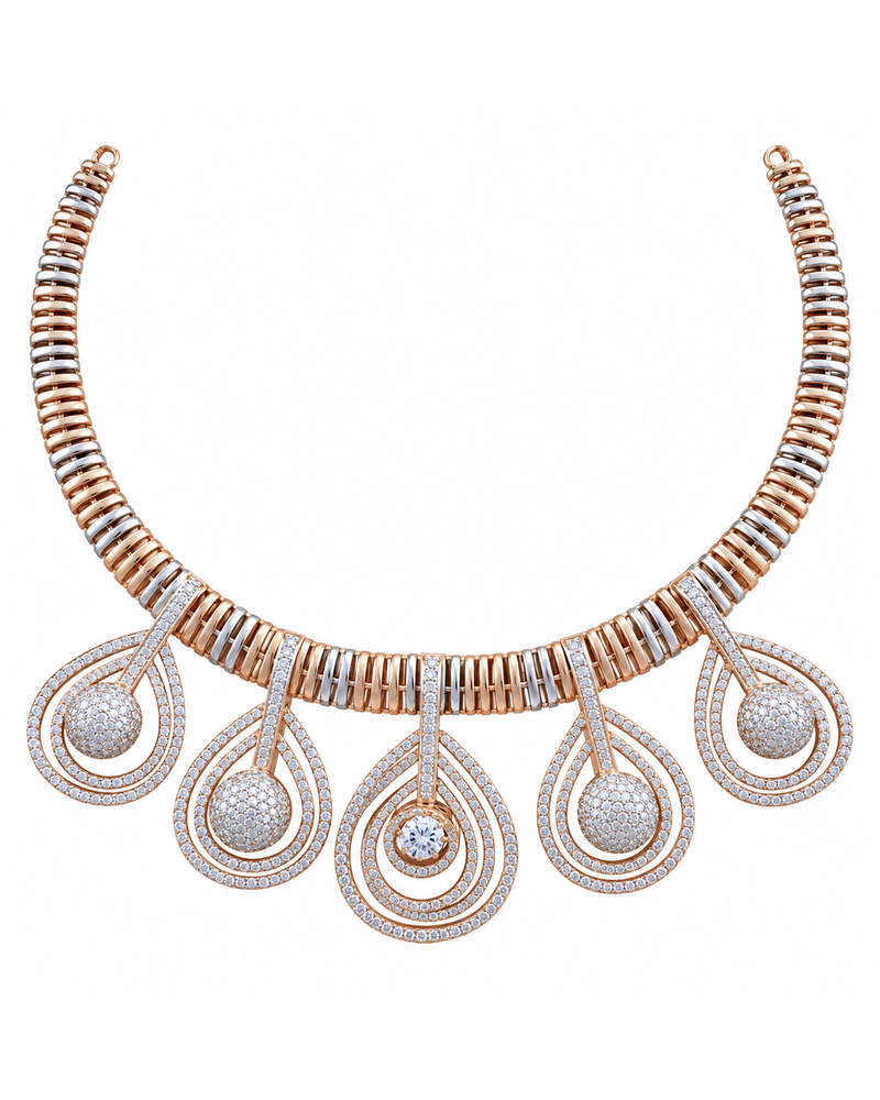 Fancy 18KT Gold Necklace Set