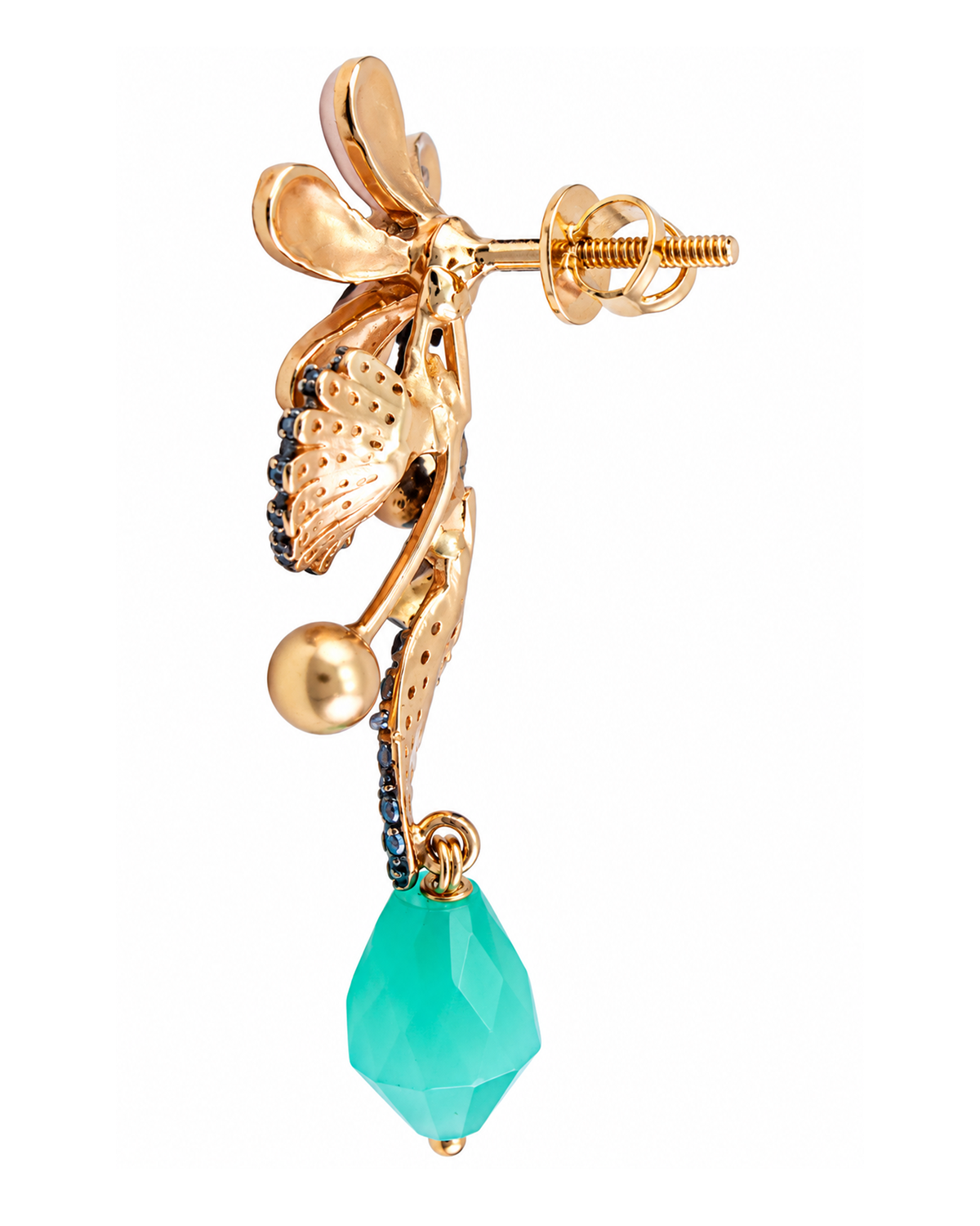Fancy Stone Studded 18KT Gold Necklace Set