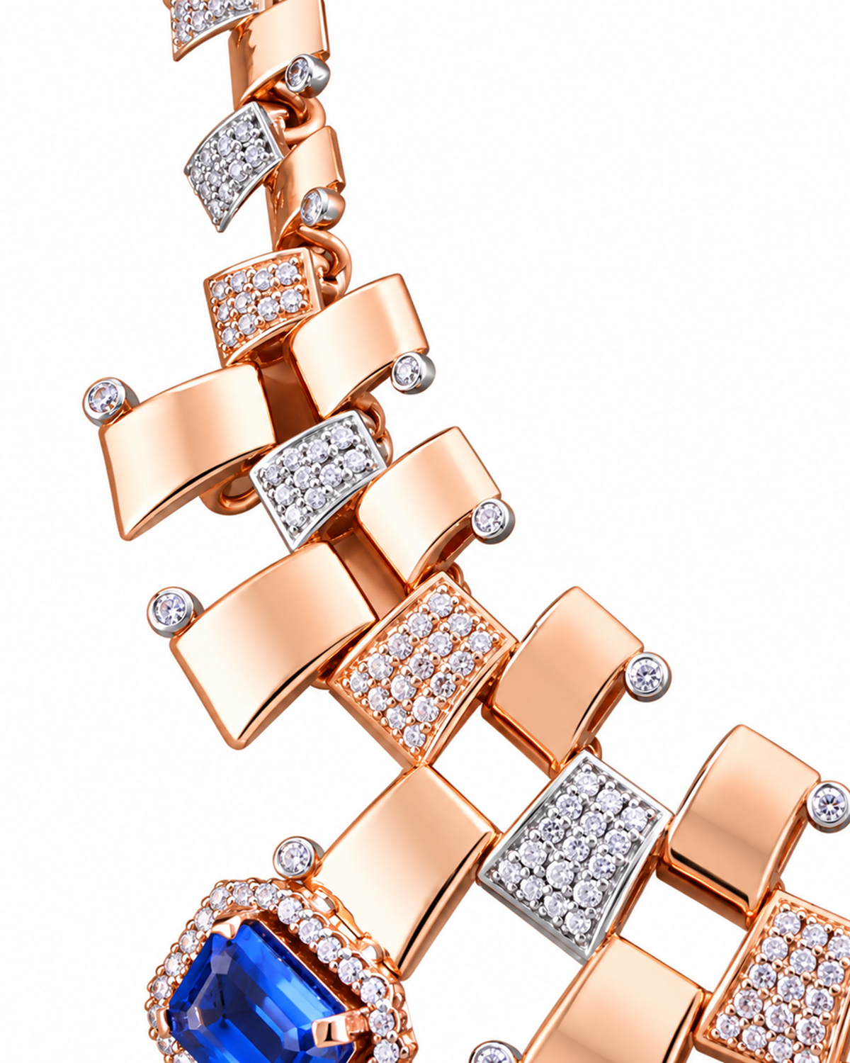 Fancy Stone Studded 18KT Gold Necklace Set