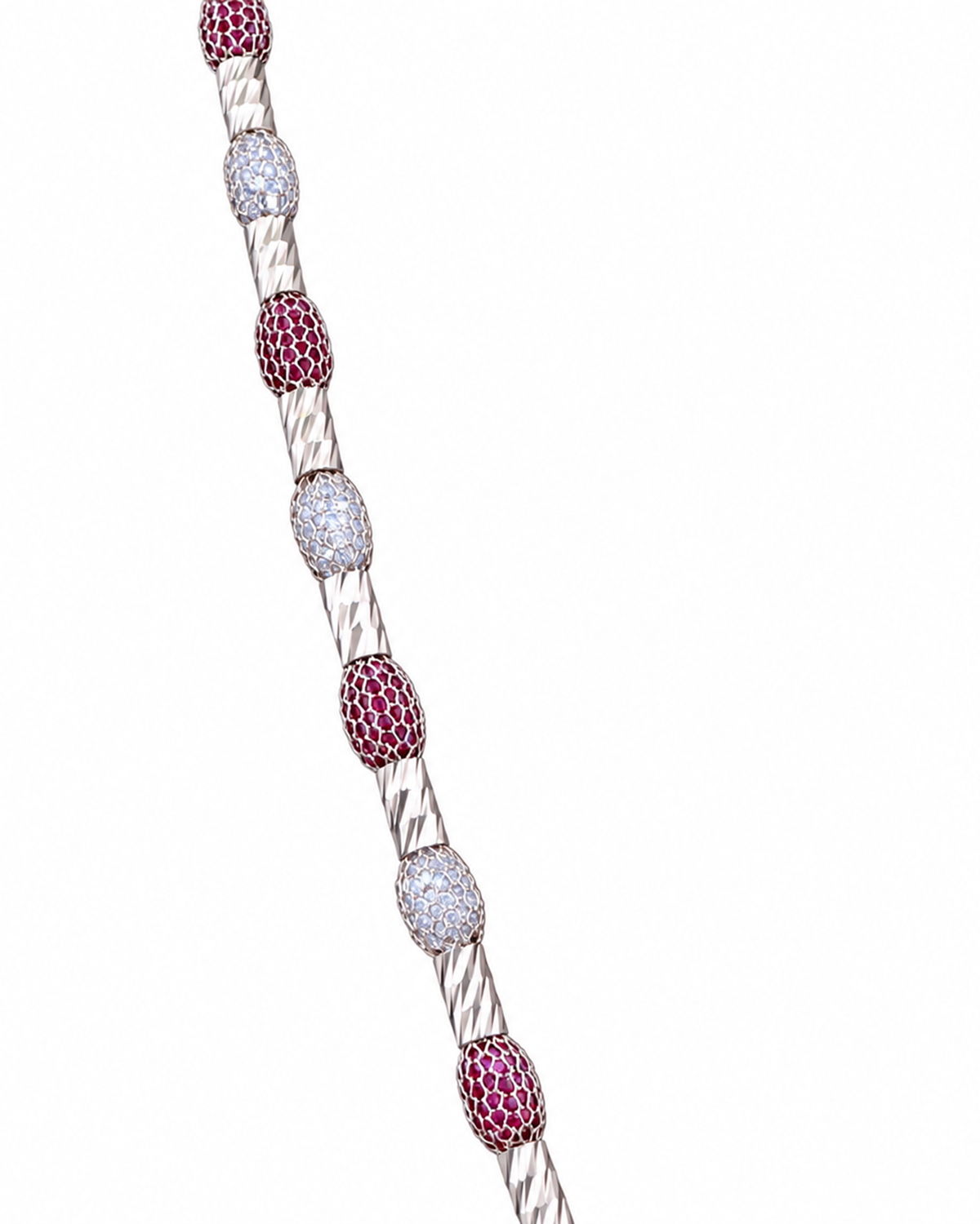 Fancy Stone Studded 18KT Gold Necklace Set