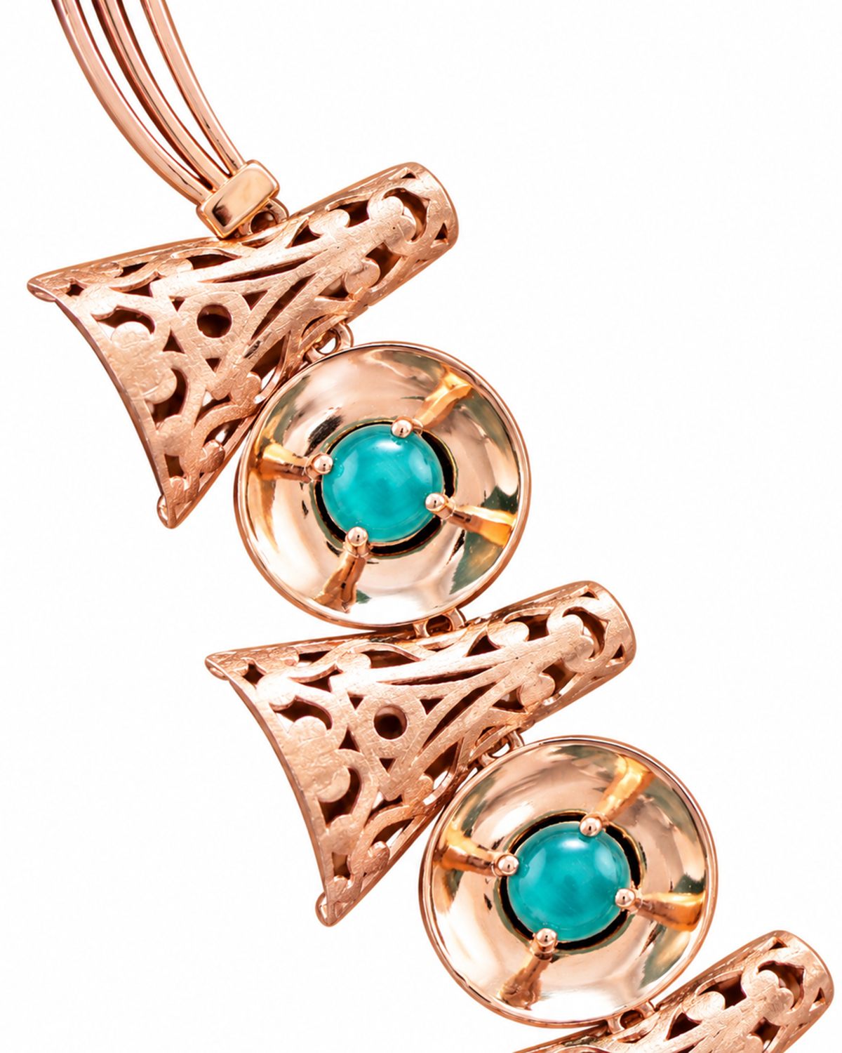 Fancy Stone Studded 18KT Gold Necklace Set