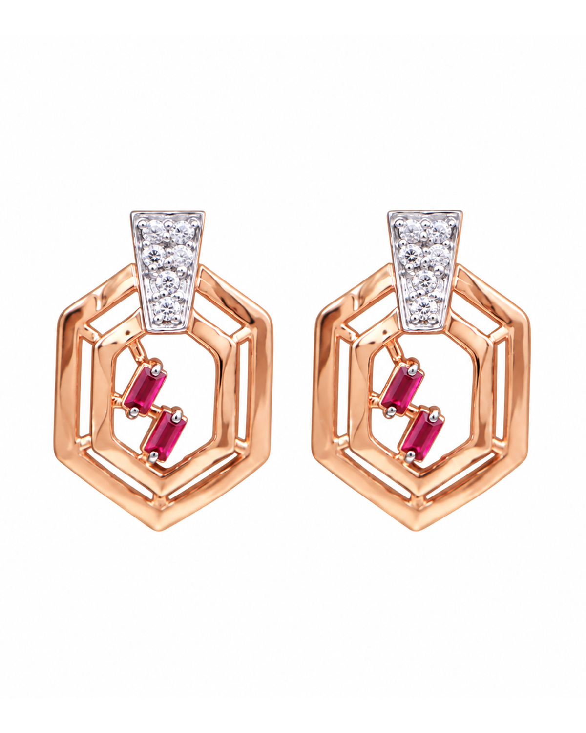 Fancy Stone Studded 18KT Gold Necklace Set